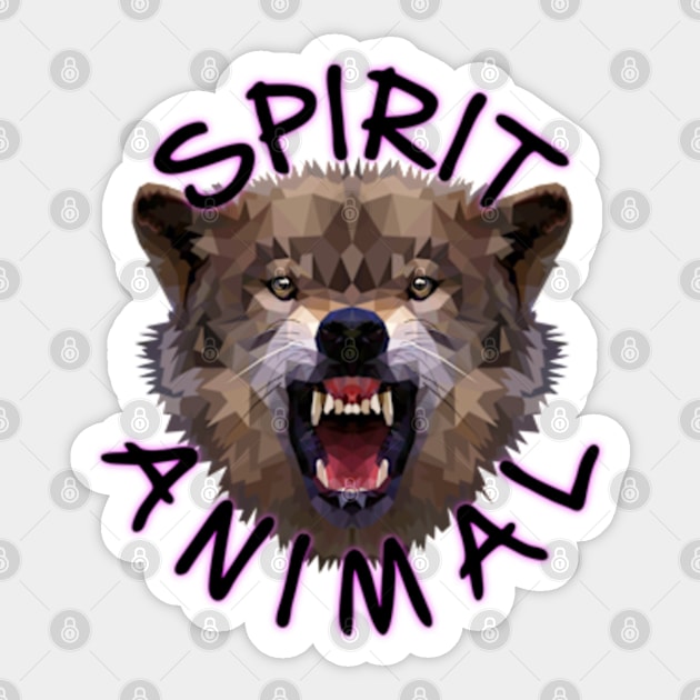 Spirit Animal Wolf Sticker by Worldengine